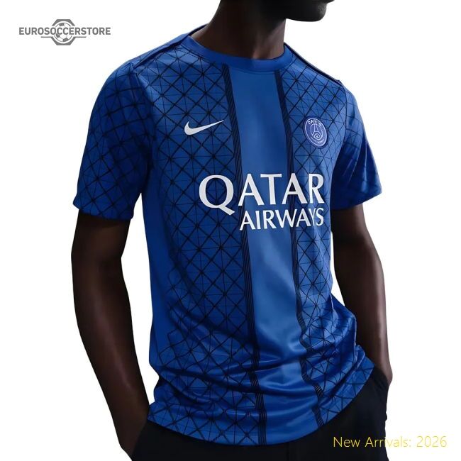 Premium 2025-2026 Psg Academy Pro Home Pre Match Shirt (Royal)
