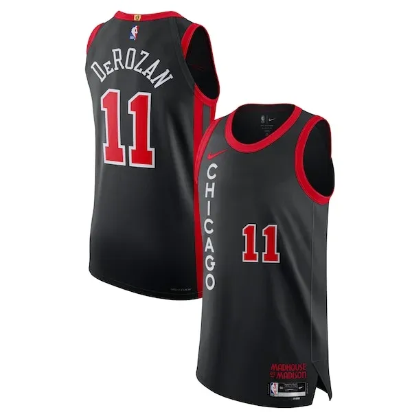 Pro-Grade Nike DeMar CHI Basketball Jersey - Black - Licensed Product