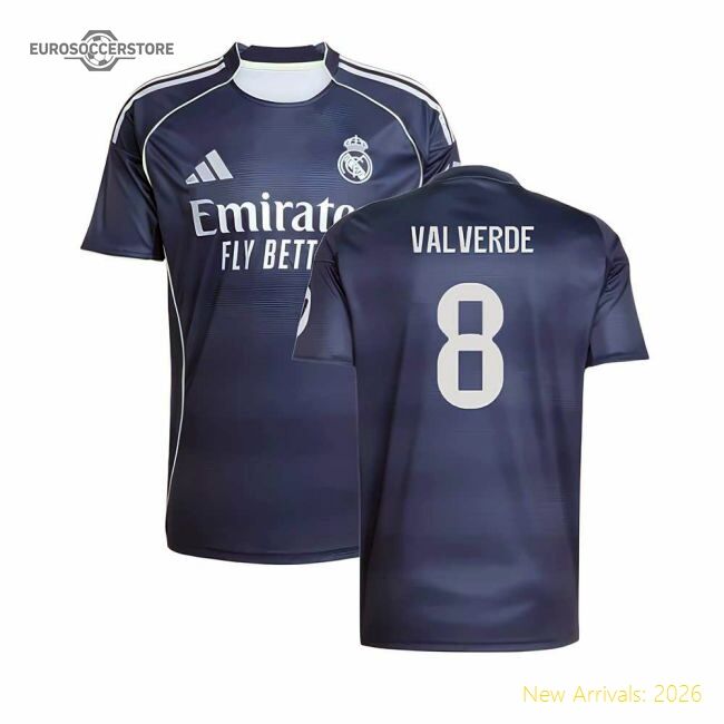 Outstanding 2025-2026 Real Madrid Away Jersey (valverde 8)