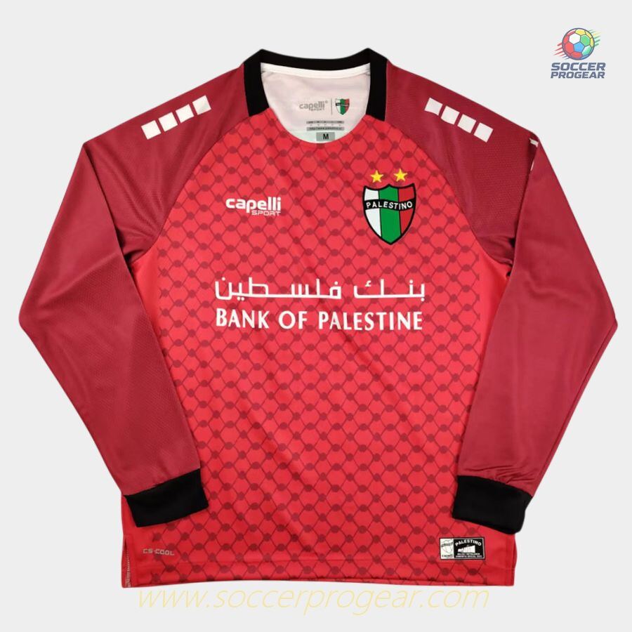 Palestine CL 2025 Collection 2026 Away Soccer Shirt Red Long Sleeves