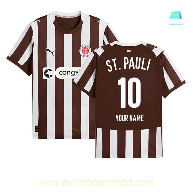 2025-2026 St Pauli Home Shirt (Your Name)