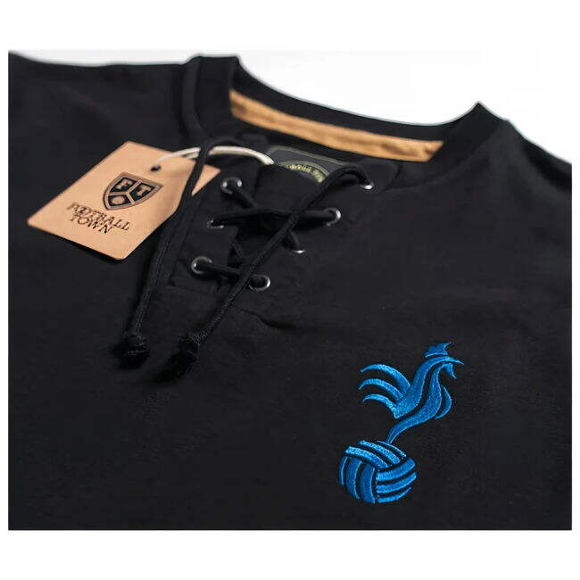 Trendy The Cockerel Black Retro Football LS Shirt for Game Day