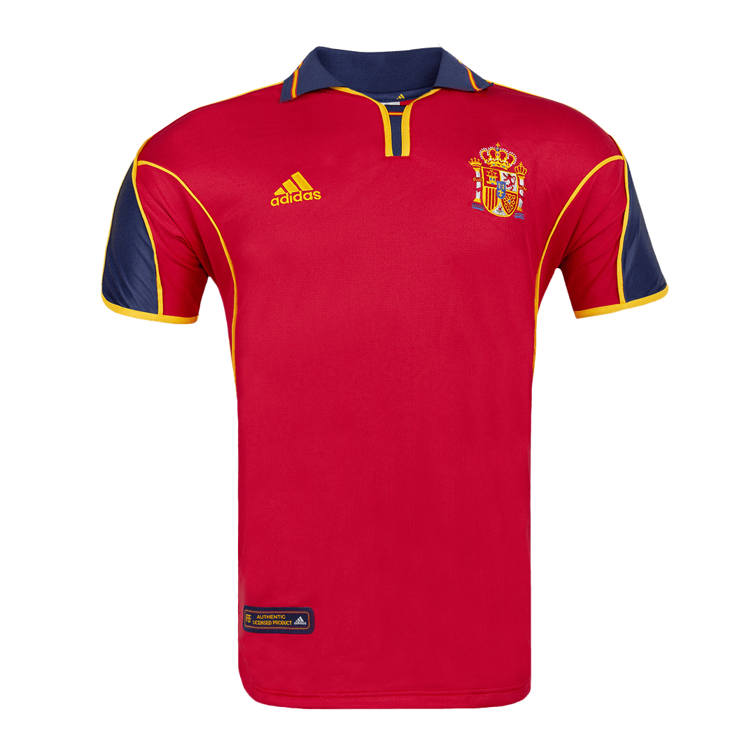 Retro 2000 Spain Home  Soccer Jersey Authentic Kit