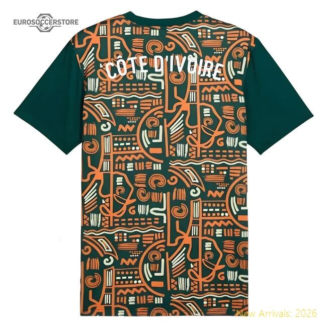 First-class 2024-2025 Ivory Coast Prematch Ss Jersey (dark Myrtle)