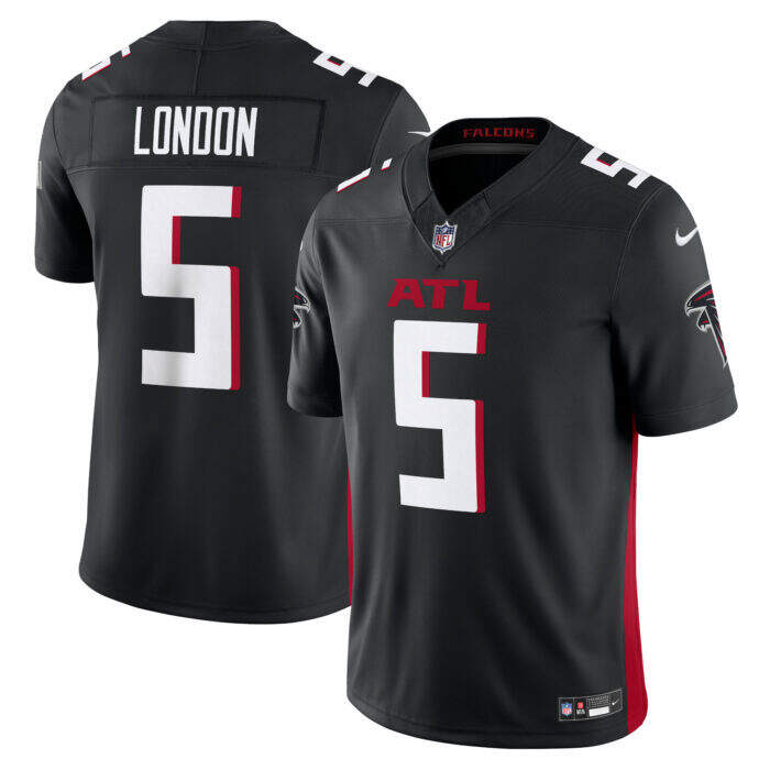 Men's Atlanta Falcons Drake London Nike Black Vapor F.U.S....