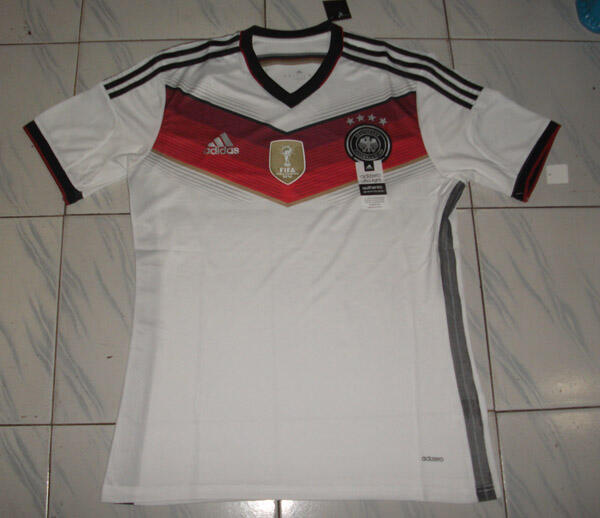 Four Stars 2014 Germany Champion Home Soccer Jersey - Official