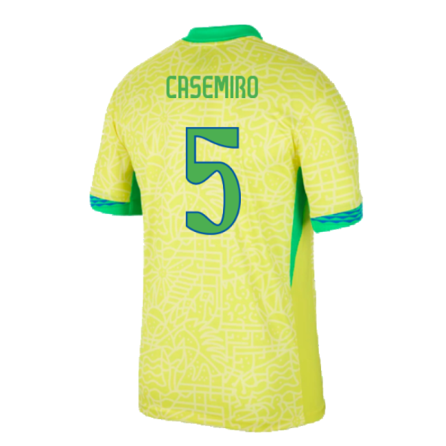 Jersey 2024-2025 Brazil Home Shirt (Casemiro 5) Championship