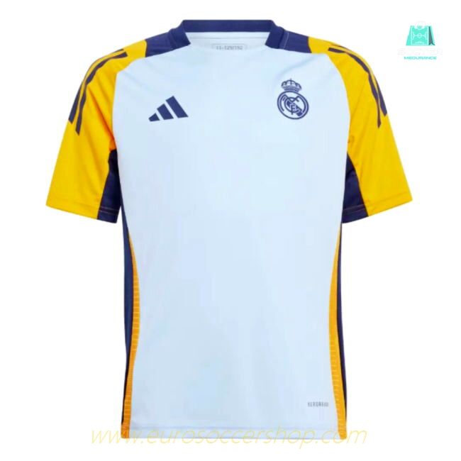 2024-2025 Real Madrid Training Shirt (Glow Blue) - Kids (Mbappe 9)