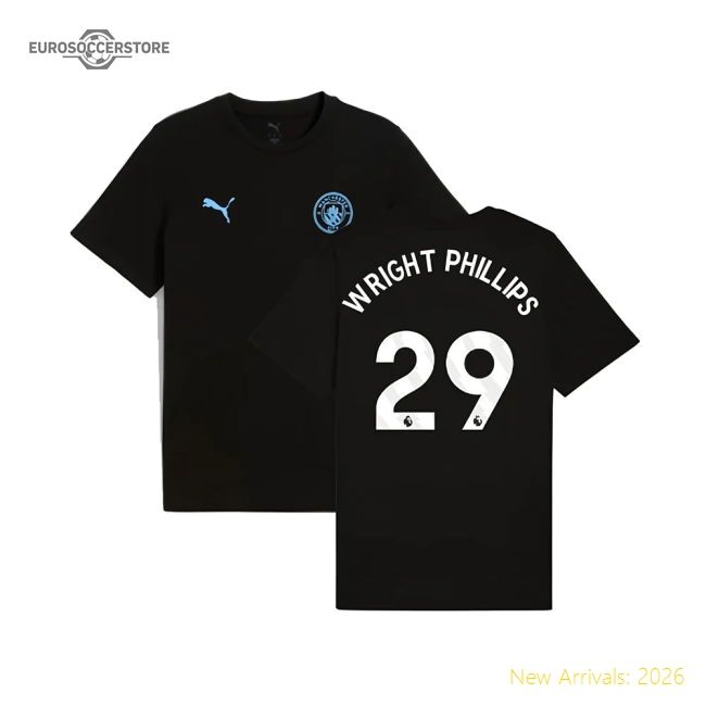 Premium 2025-2026 Man City Ftbless Tee (black) (wright Phillips 29)