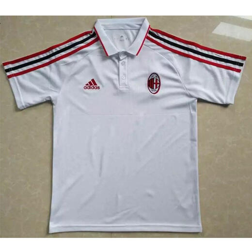 AC Milan 201718 White Polo Jersey Shirt - Official Replica 9012