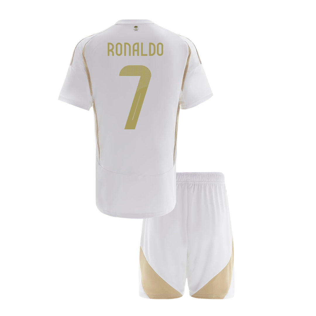Kid's RONALDO #7 Al Nassr Third Away Soccer Jersey Kit(Jersey+Shorts)