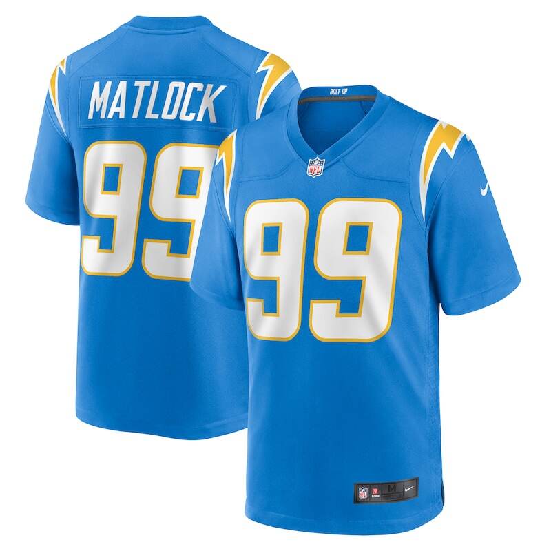 None Scott Matlock Los Angeles Chargers Vintage Replica Jersey