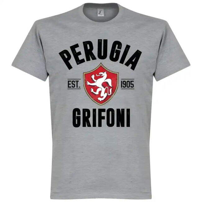 Perugia Established T-shirt - Grey Marl