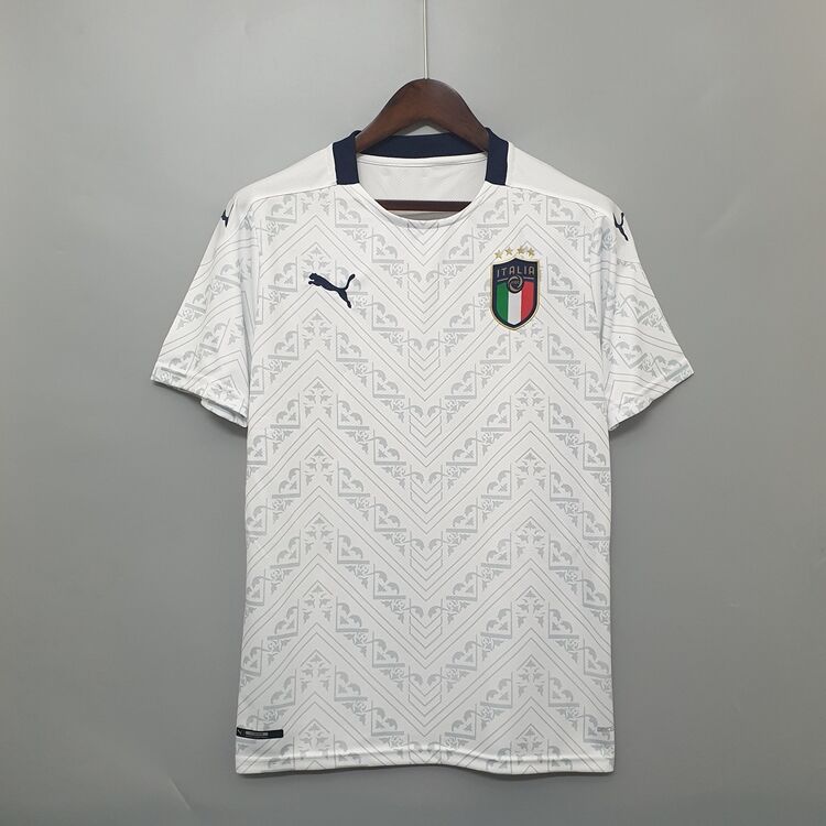Euro 2020 Italy Away White Soccer Jersey Football Shirt - Official