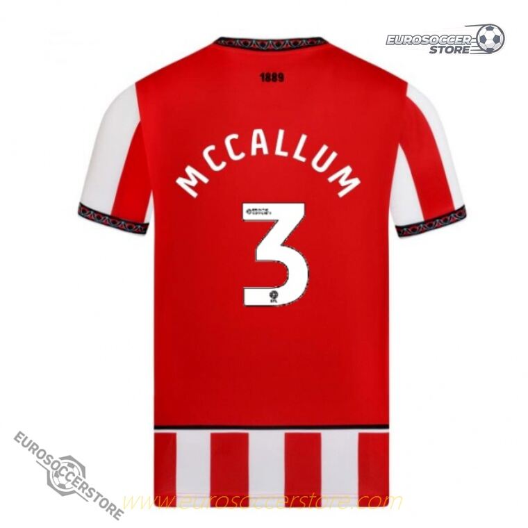 Sheffield United 25-26 Home MCCALLUM 3 Football Jersey
