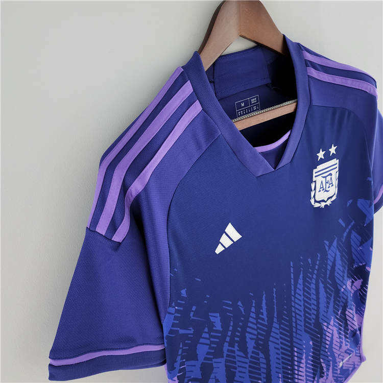 Argentina World Cup 2022 Away Blue Soccer Jersey Football Shirt -