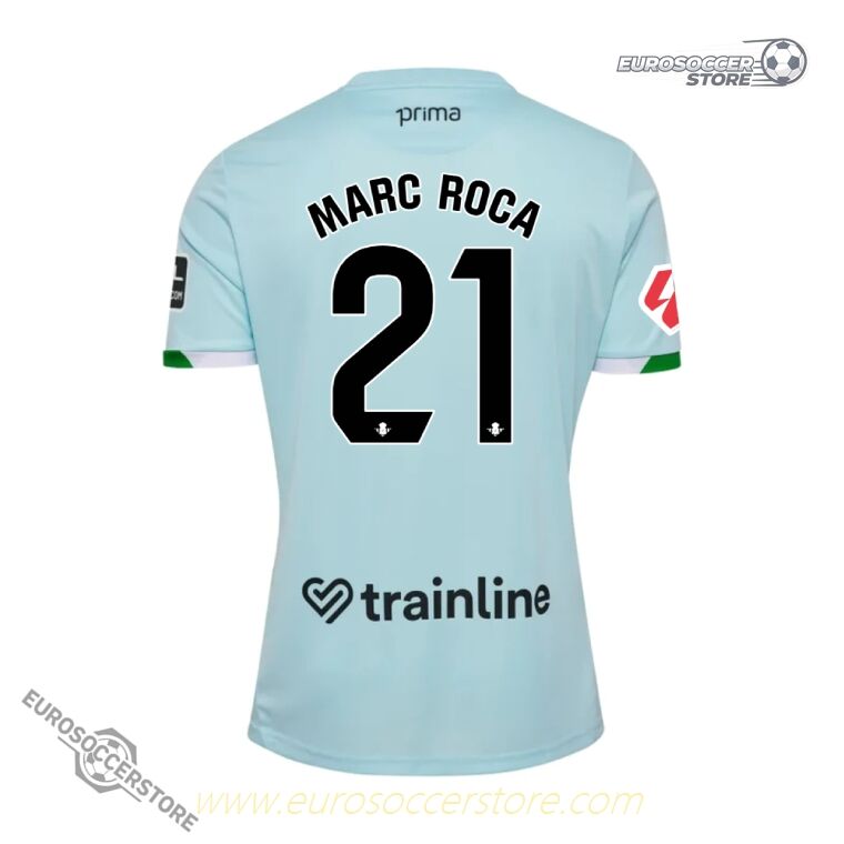 Real Betis MARC ROCA 21 Away Jersey for the 25-26 Season