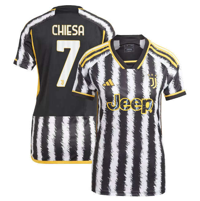 2324 Juventus Home Soccer Jersey Women's Football Shirt - CHIESA 7 -