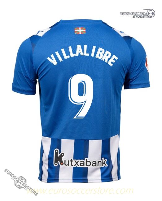 Deportivo Alavés 25-26 Season Home Jersey with VILLALIBRE 9 Printing