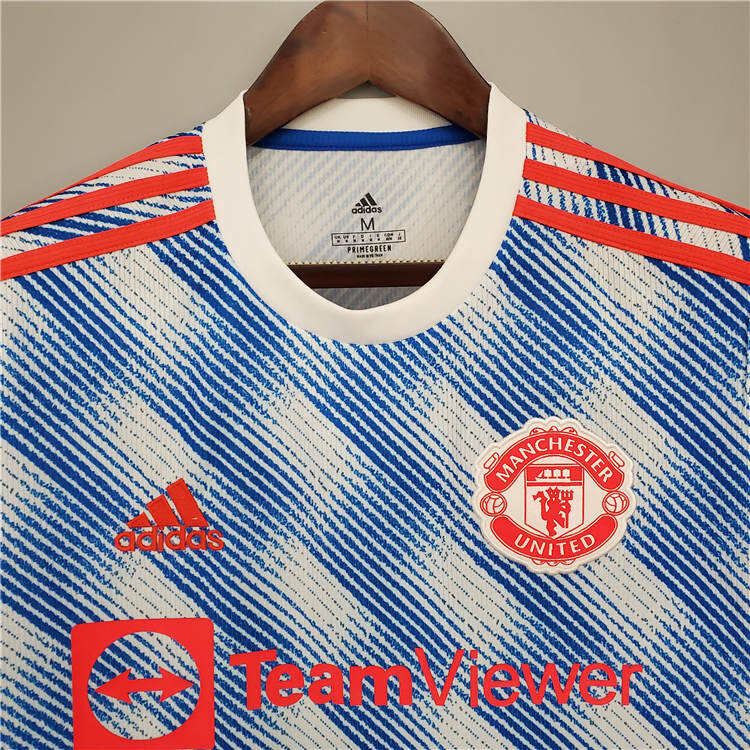 Manchester United 21-22 Kit Away Light Blue Ronaldo 7 Soccer Jersey
