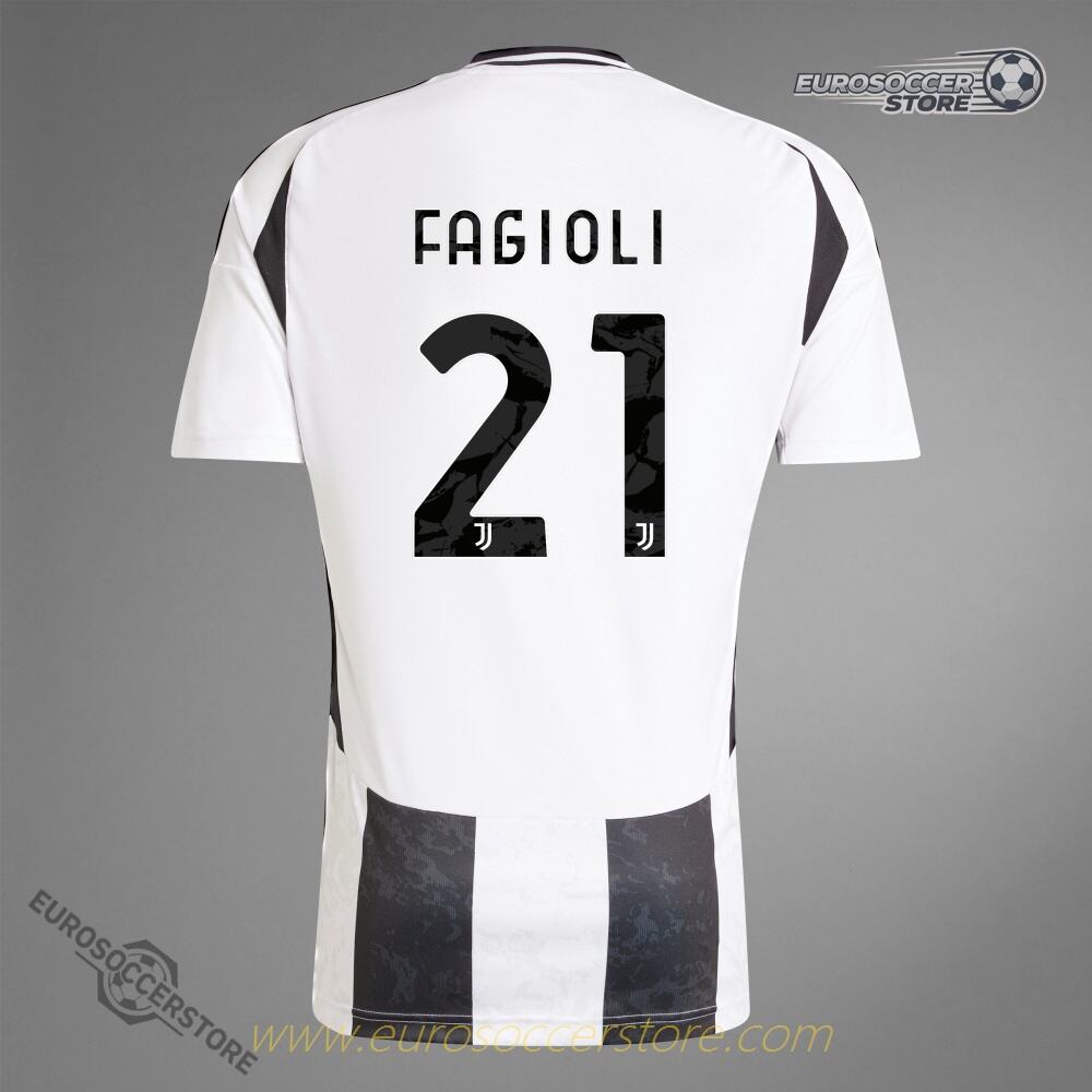 Juventus 24-25 Home Jersey with FAGIOLI 21 Printing