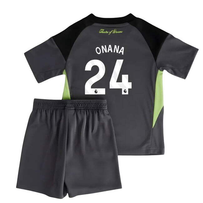 2025-2026 Man Utd Home Goalkeeper Mini Kit (Onana 24) (Match Day)