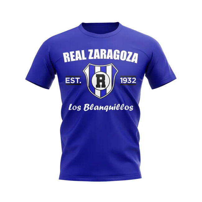 Real Zaragoza Established Football T-Shirt (Blue) - Match Day Ready...