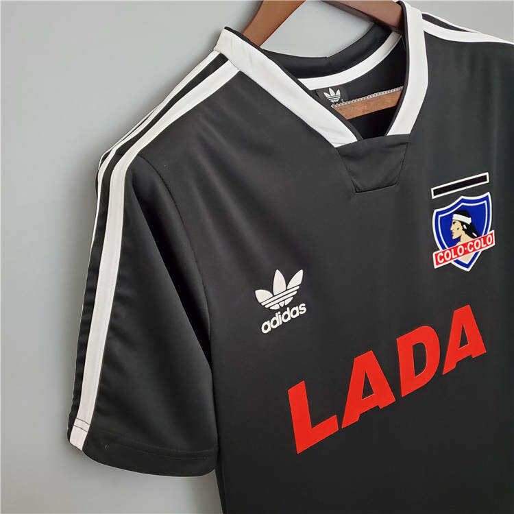 Colo-Colo Retro Soccer Jersey 1991 Black Away Football Shirt -