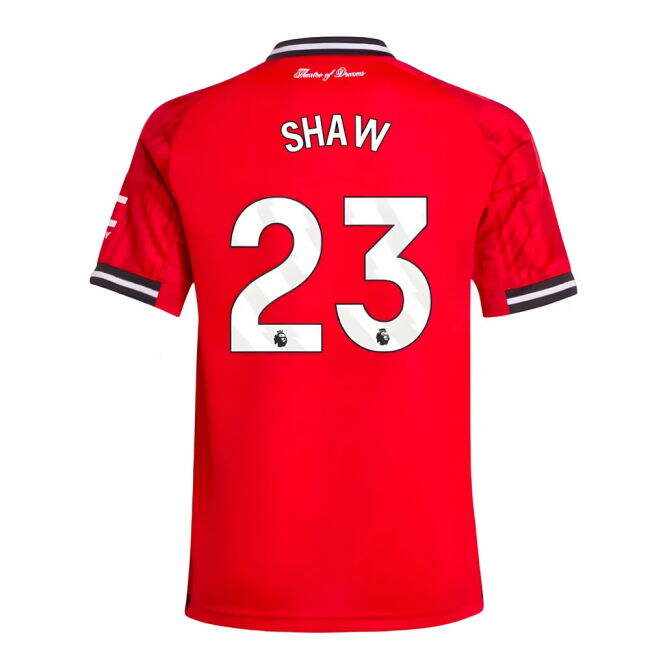 Stylish Man Utd 2025-2026 Man Utd Home Shirt (Kids) (Shaw 23) for F...