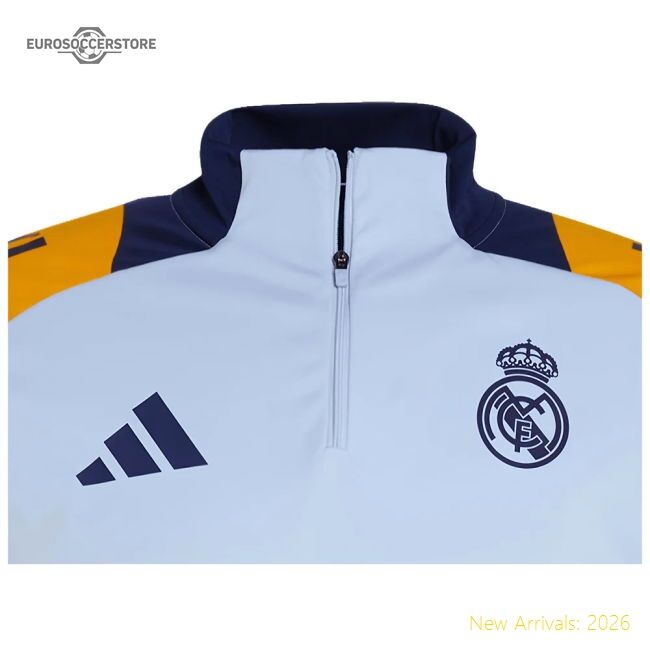 2024-2025 Real Madrid Training Top (glow Blue) - Excellent Value