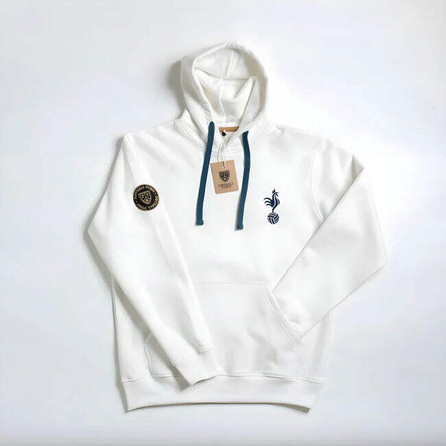 France Cockerel Retro Football Hoodie (White)
