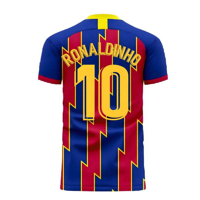 Catalonia 2025-2026 Home Concept Football Kit (Libero) (RONALDINHO 10)