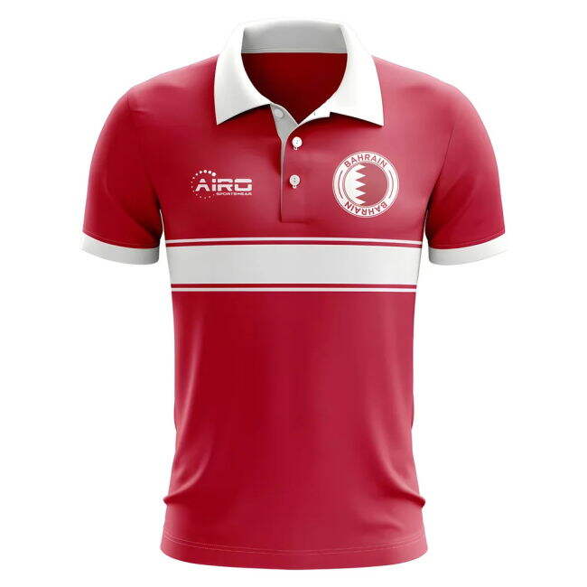 Bahrain Concept Stripe Polo Shirt (Red)