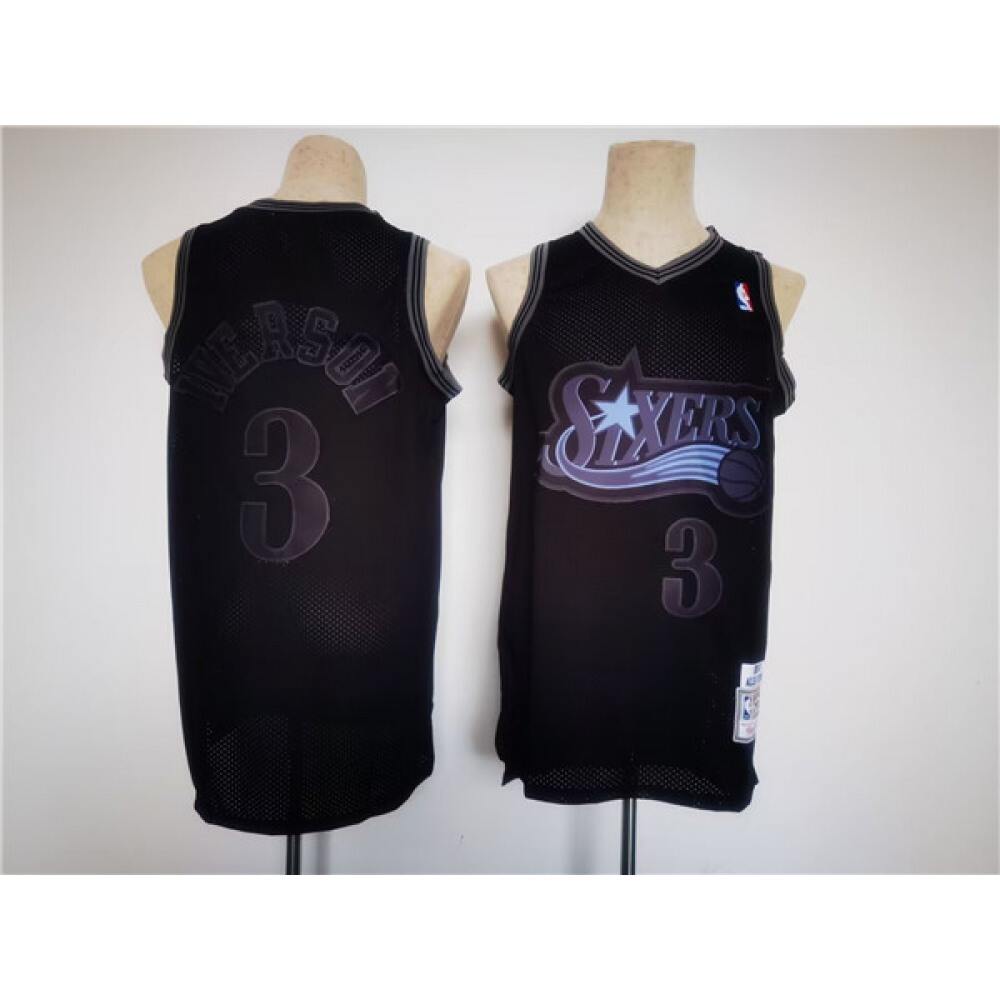 Game Day Exclusive Men's PHI #3 Allen Black Basketball Jersey