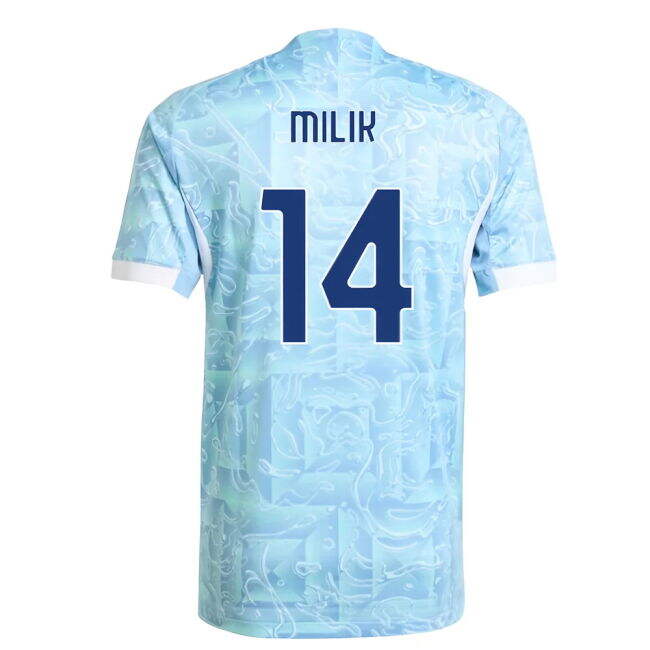 2025-2026 Juve Away Shirt (Milik 14) Quick Dry Stretch Fabric