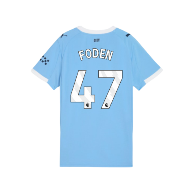 Football Man City Home Shirt Womens Foden #47 Top Tier Avid 2024-2...