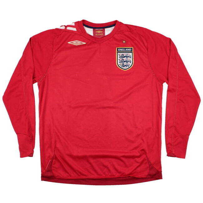Sweet England 2006-08 Away Shirt (L/S) (L) (Very Good) (DOWNING 20) Slim Fitting