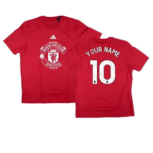 2024-2025 Man Utd DNA Graphic Tee (Red) (Your Name) - official style