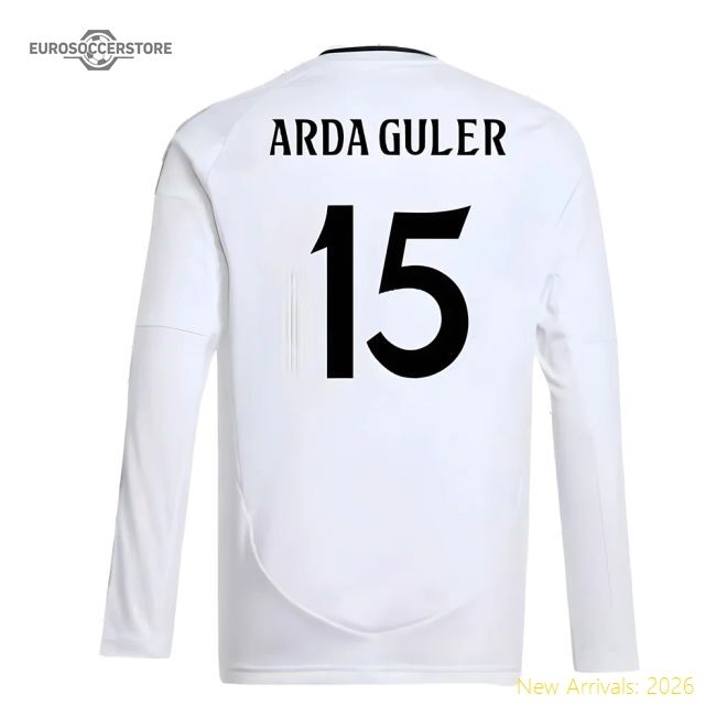 2024-2025 Real Madrid Home Official Jersey Arda Guler Adidas Climacool