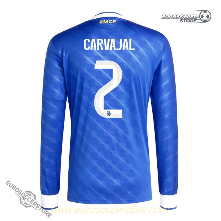 Real Madrid 2025-26 Season Third Long Sleeve Jersey with CARVAJAL 2 Printing