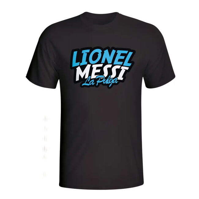 Exclusive-Design Lionel Messi Comic Book T-Shirt (Black) - Kids