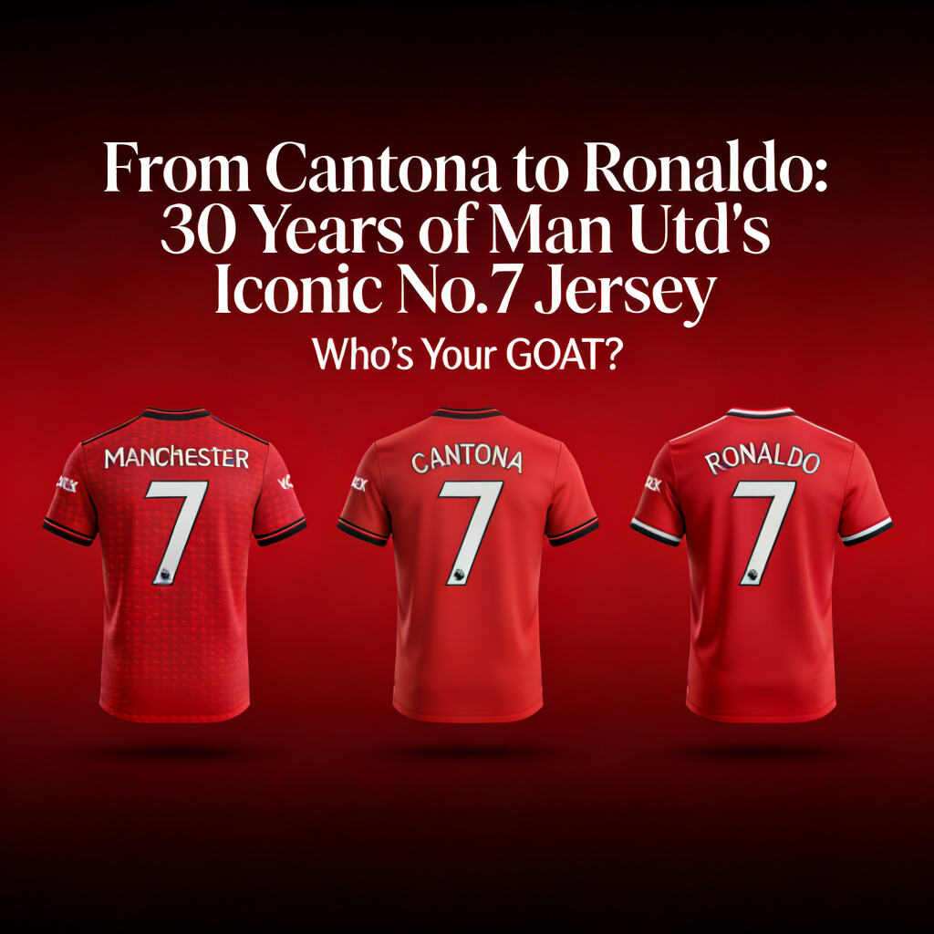 From Cantona to Ronaldo: 30 Years of Man Utd's Iconic No.7 JerseyWho's Your GOAT?