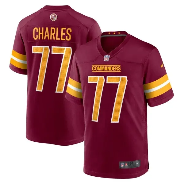 None Game NFL Jersey - Burgundy | Authentic Football Apparel